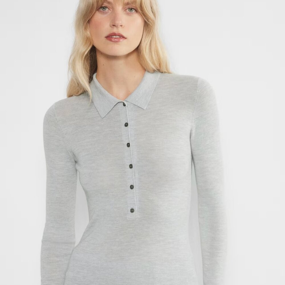 Wilfred Clarette Merino Wool Polo Sweater - Picture 15 of 15